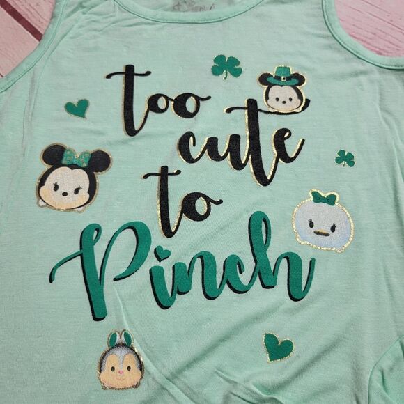 Disney Tsum Tsum St Patrick's day shirt S6/6x - Picture 3 of 4
